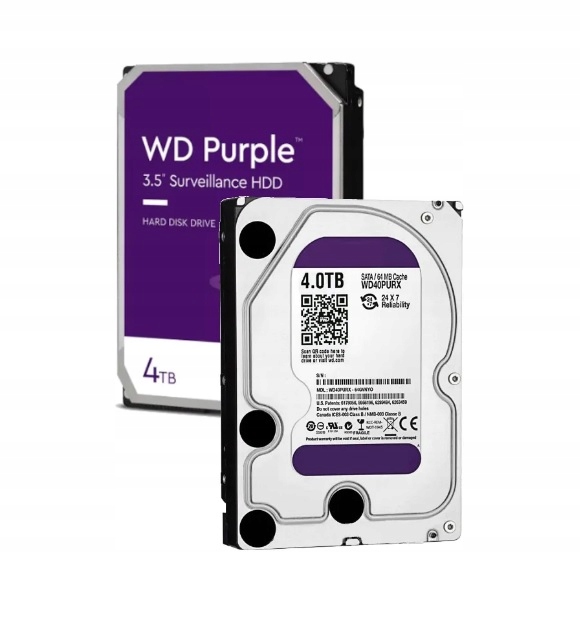 Pevný disk Western Digital Purple WD40PURX 4TB SATA III 3,5".